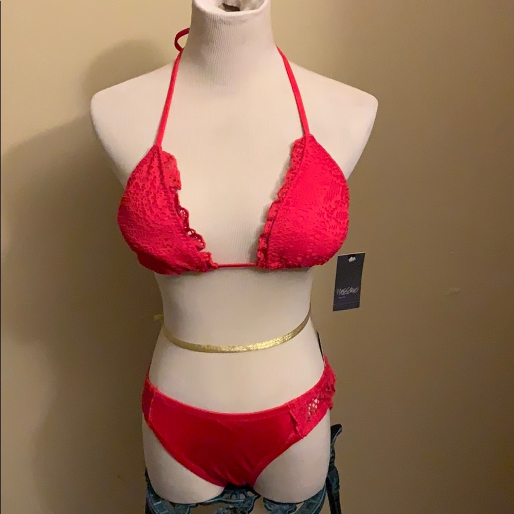 NEW red pepper 2 piece swim suit